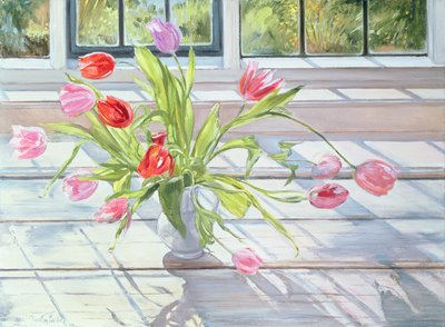 Tulpen im Abendlicht, 1990 von Timothy Easton